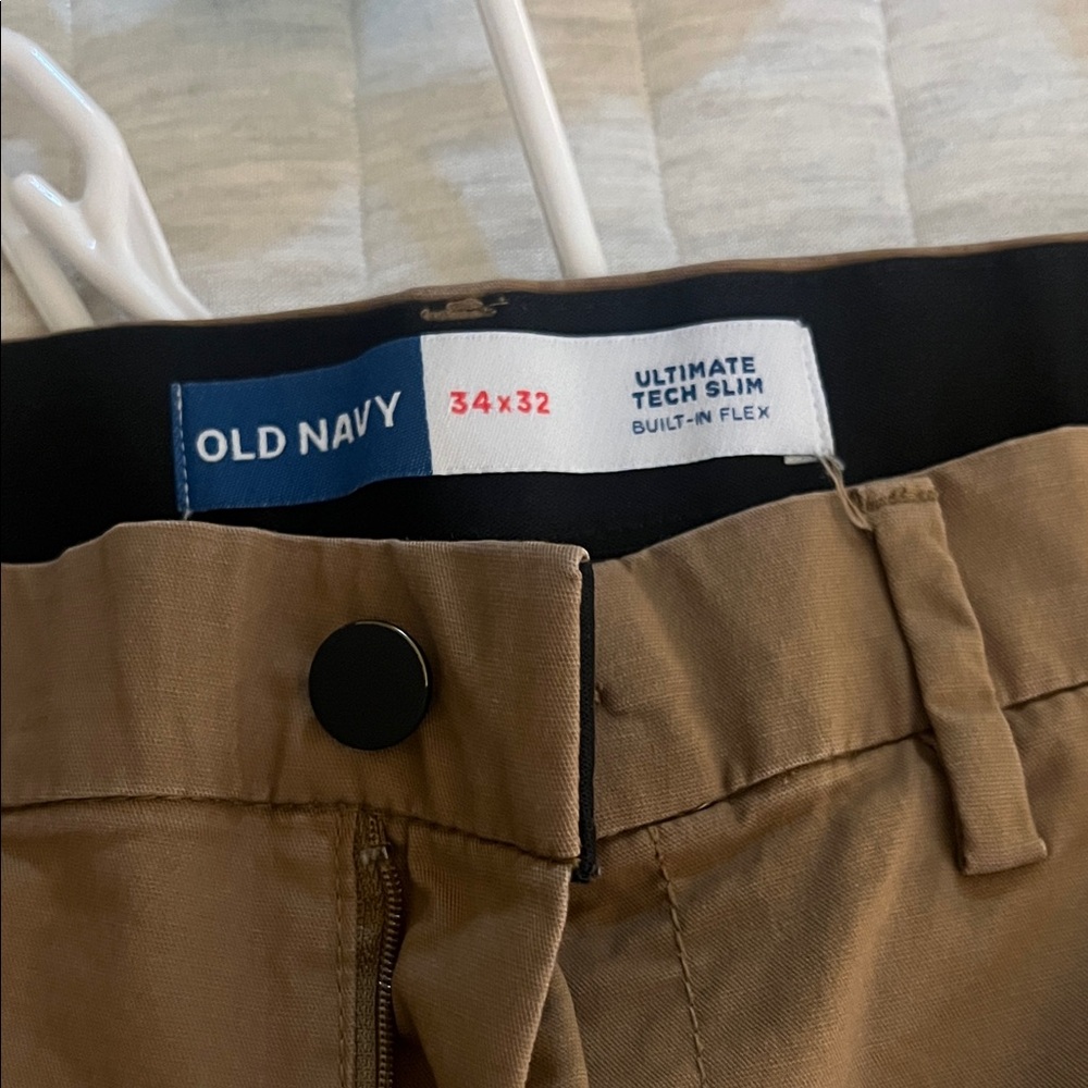 Old Navy Tan Tech Slim Pants